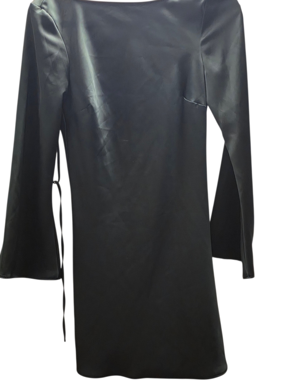 Gianni Bini dark green Long-Sleeve Shift Dress with Side Tie